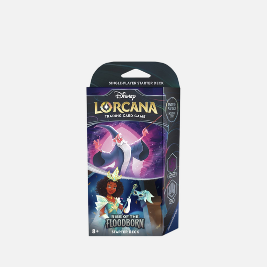 Disney Lorcana Trading Card Game - "Rise of the Floodborn" Starter Deck Amethyst und Stahl - (Englisch)