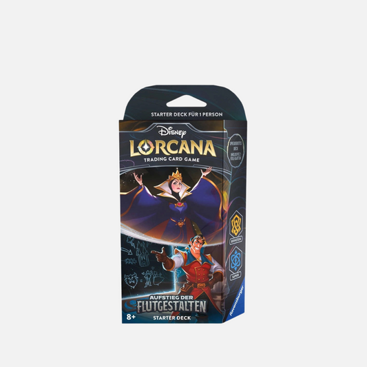 Disney Lorcana Trading Card Game - "Aufstieg der Flutgestalten" Starter Deck Bernstein und Saphir - (Deutsch)