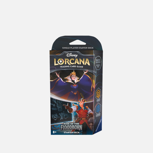 Disney Lorcana Trading Card Game - "Rise of the Floodborn" Starter Deck Bernstein und Saphir - (Englisch)
