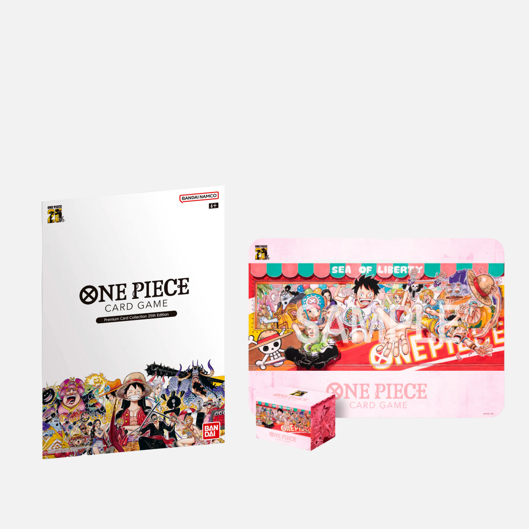 One Piece Card Game - 25th Anniversary Edition Bundle - Premium Collection + Playmat & Card Case Set (Englisch)