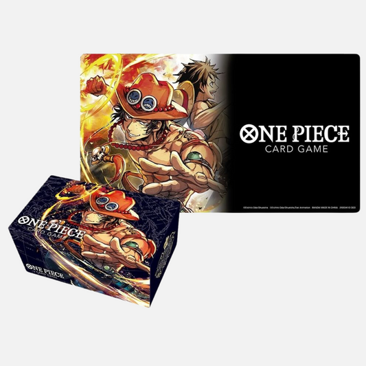 One Piece Card Game - Playmat & Storage Box Set - Portgas.D.Ace