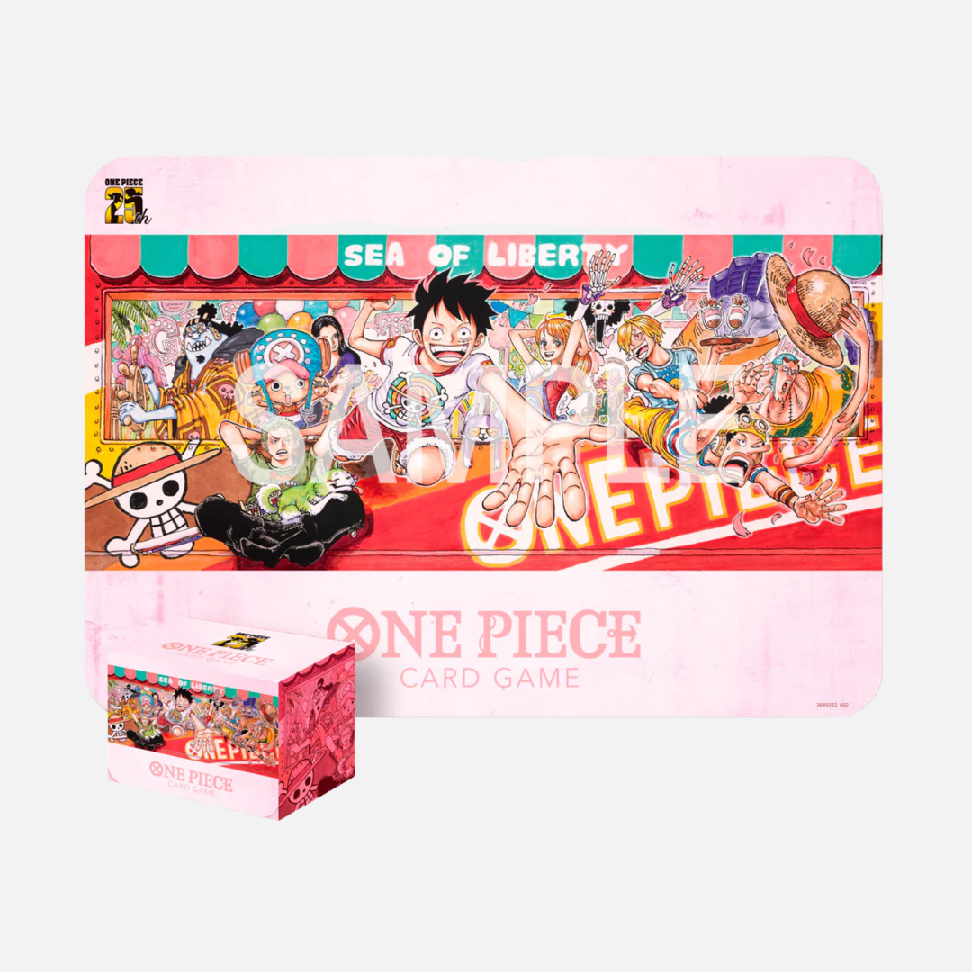 One Piece Card Game - 25th Anniversary Edition Bundle - Premium Collection + Playmat & Card Case Set (Englisch)