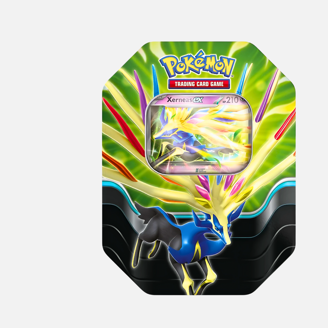 Pokémon Trading Card Game - Azur-Legenden Tin Box 2025 (Xerneas Ex) - Karmesin & Purpur (Deutsch)