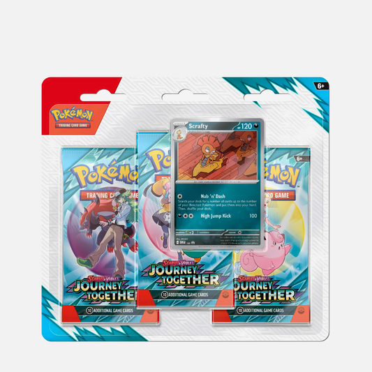 Pokémon Trading Card Game - Journey Together 3-Pack Blister (Scrafty) - Scarlet & Violet 9 (English)