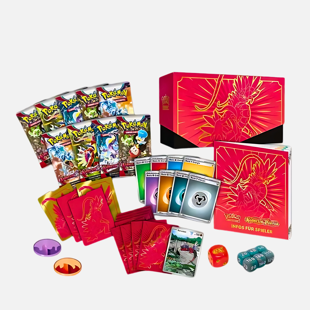 Pokémon Trading Card Game - Karmesin & Purpur Top Trainer Box (Koraidon) - Karmesin & Purpur [KP01] - Deutsch