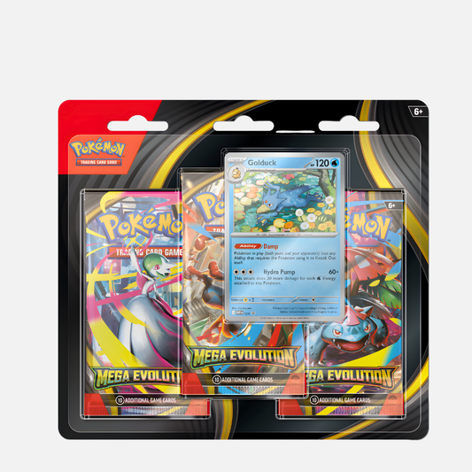 Pokémon Trading Card Game - Mega Evolution 3-Pack Blister (Golduck) - English