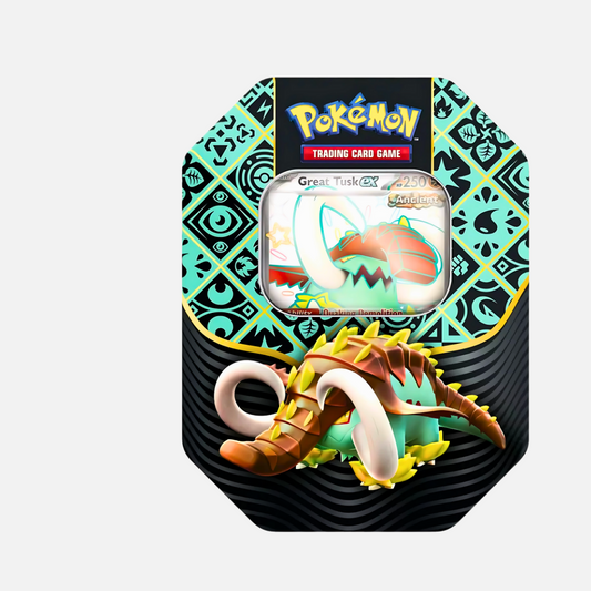 Pokémon Trading Card Game - Paldean Fates Tin Box (Tera Great Tusk Ex) - Scarlet & Violet 4.5 (English)