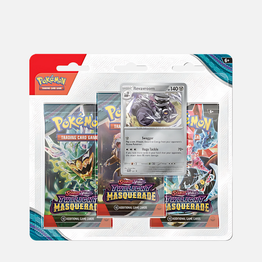 Pokémon Trading Card Game - Twilight Masquerade 3-Pack Blister (Revavroom) - Scarlet & Violet 6 (English)
